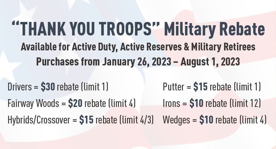 PING MILITARY REBATE